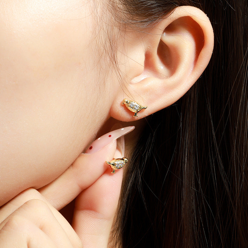 Wholesale  Cartoon Animal Series Creative Personality Bird Earrings