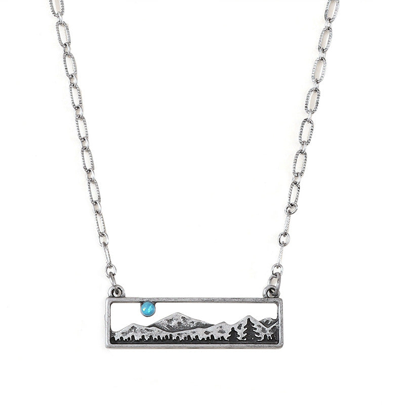 Wholesale  Simple Mountain Turquoise Necklace