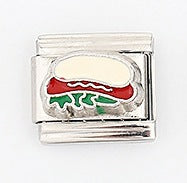 Wholesale Italian Style Modular Hamburger Charm Bracelet Stainless Steel Electroplated Unisex Gift