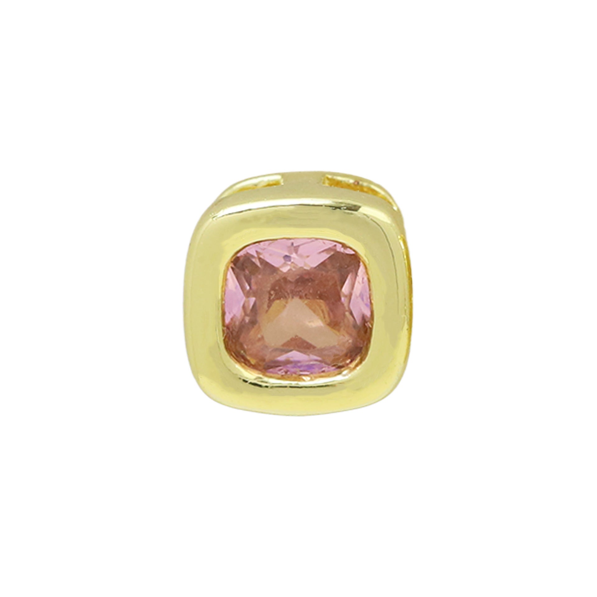 Wholesale Colorful geometric square December birthstone zircon pendant necklace