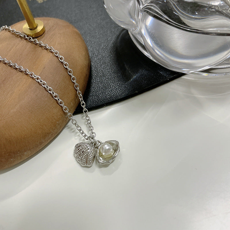 Wholesale  versatile shell pearl necklace