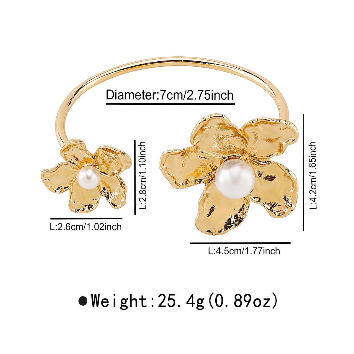 Wholesale Alloy Flower Exaggerated Irregular Pearl Geometric Earrings Ring Collar Bracelet