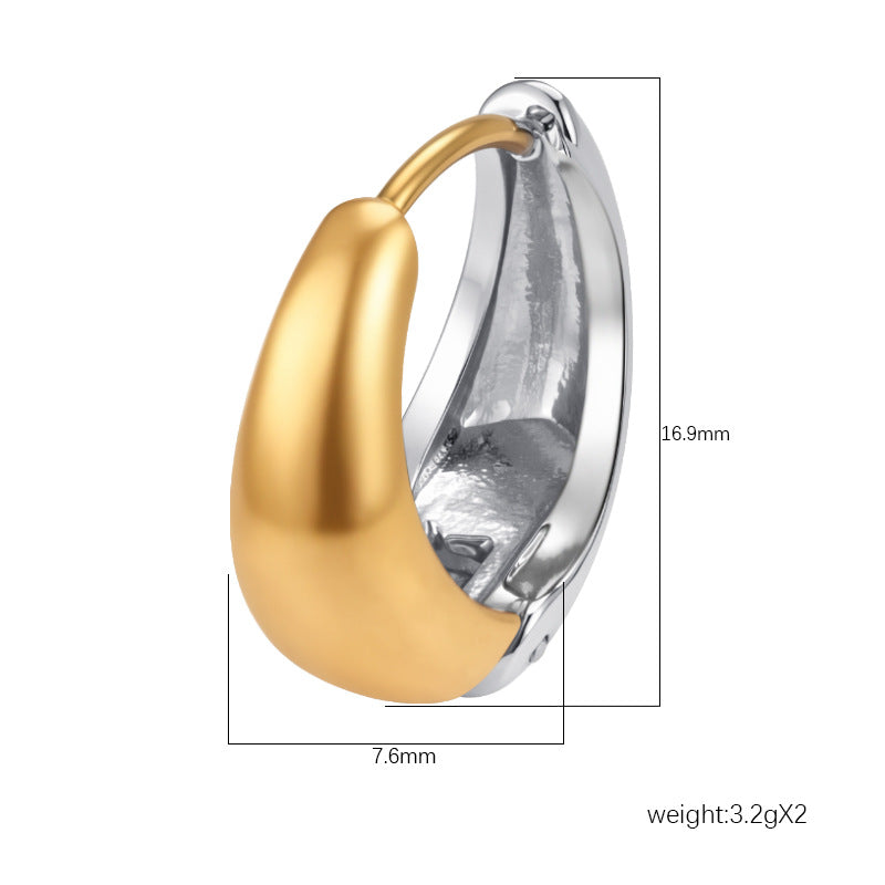 Wholesale Minimalist 18K Gold Plated Stainless Steel Earrings Fashion Accessory for Boutique Resale