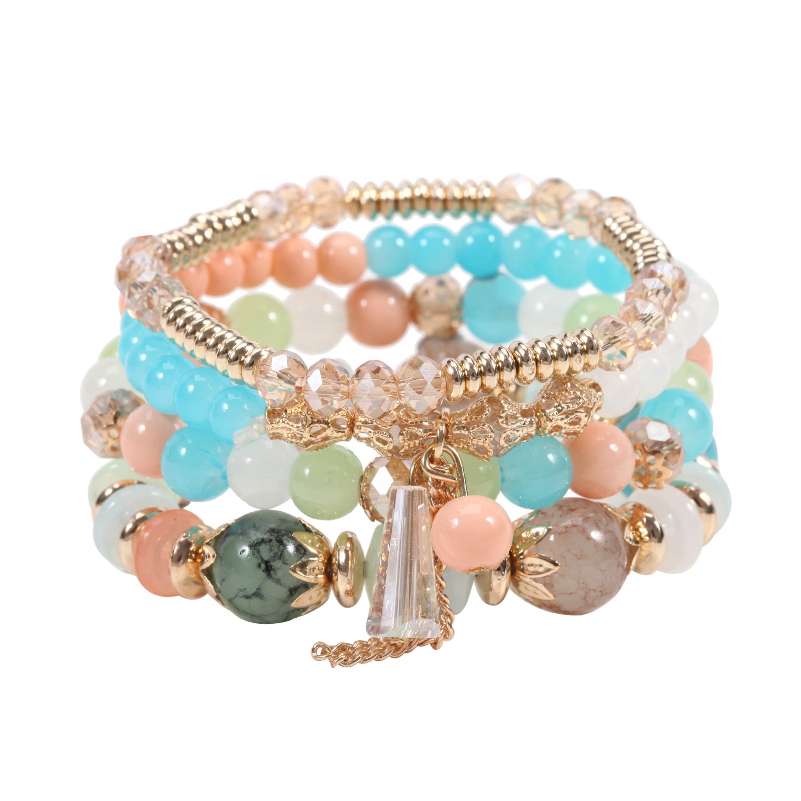 Wholesale Boho Bracelet Tassel Stained Glass Bohemian ACC-BT-XinY001