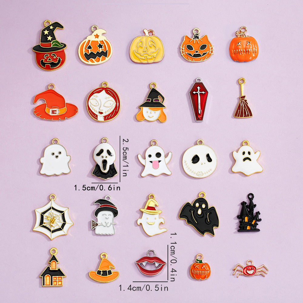 Wholesale 5pcs Halloween Diy Alloy Cartoon Accessories Necklace Bracelet Pendant ACC-PT-Yongc001
