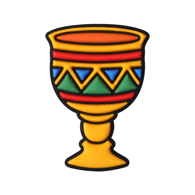 Wholesale 20pcs Cartoon African Djembe Focal Beads DIY Bead Accessories