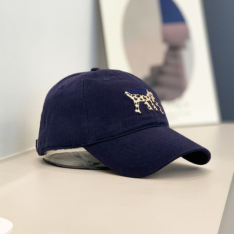 Wholesale cute puppy flat brim hat retro baseball cap