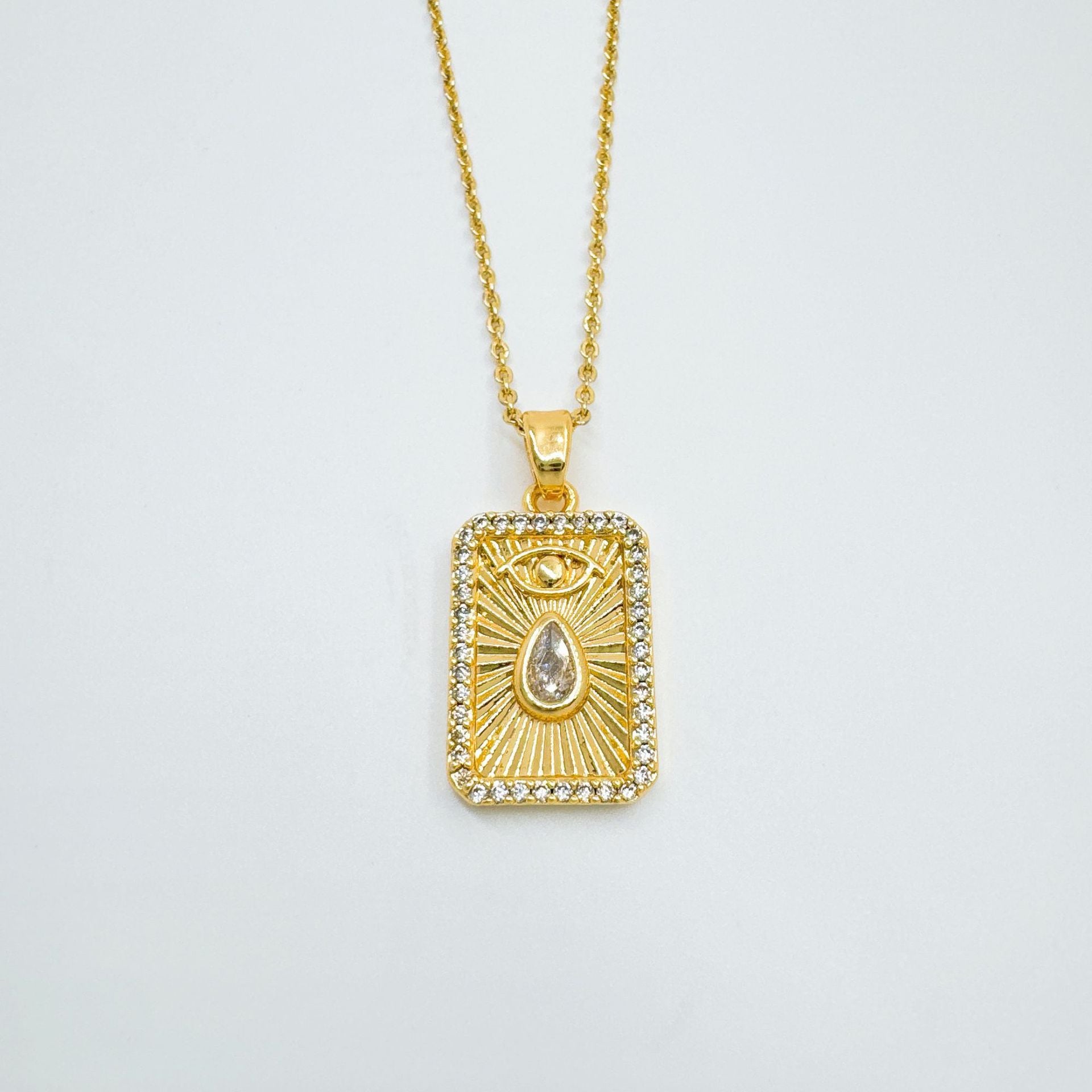 Wholesale Gold Plated Copper Tarot Card Pendant Vintage Style Fashion Accessory for DIY Jewelry Making
