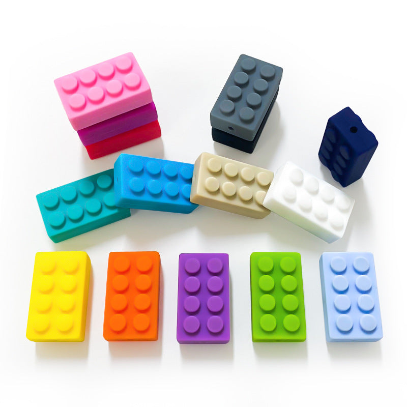 Wholesale 10pcs Focal Beads Building Blocks Silicone DIY For Beaded Pen