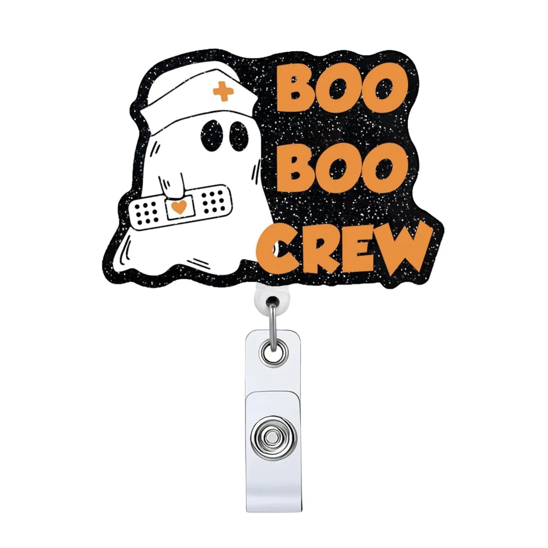 Wholesale Halloween Ghost Series Acrylic Retractable Rotating Badge Keychain