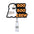 Wholesale Halloween Ghost Series Acrylic Retractable Rotating Badge Keychain