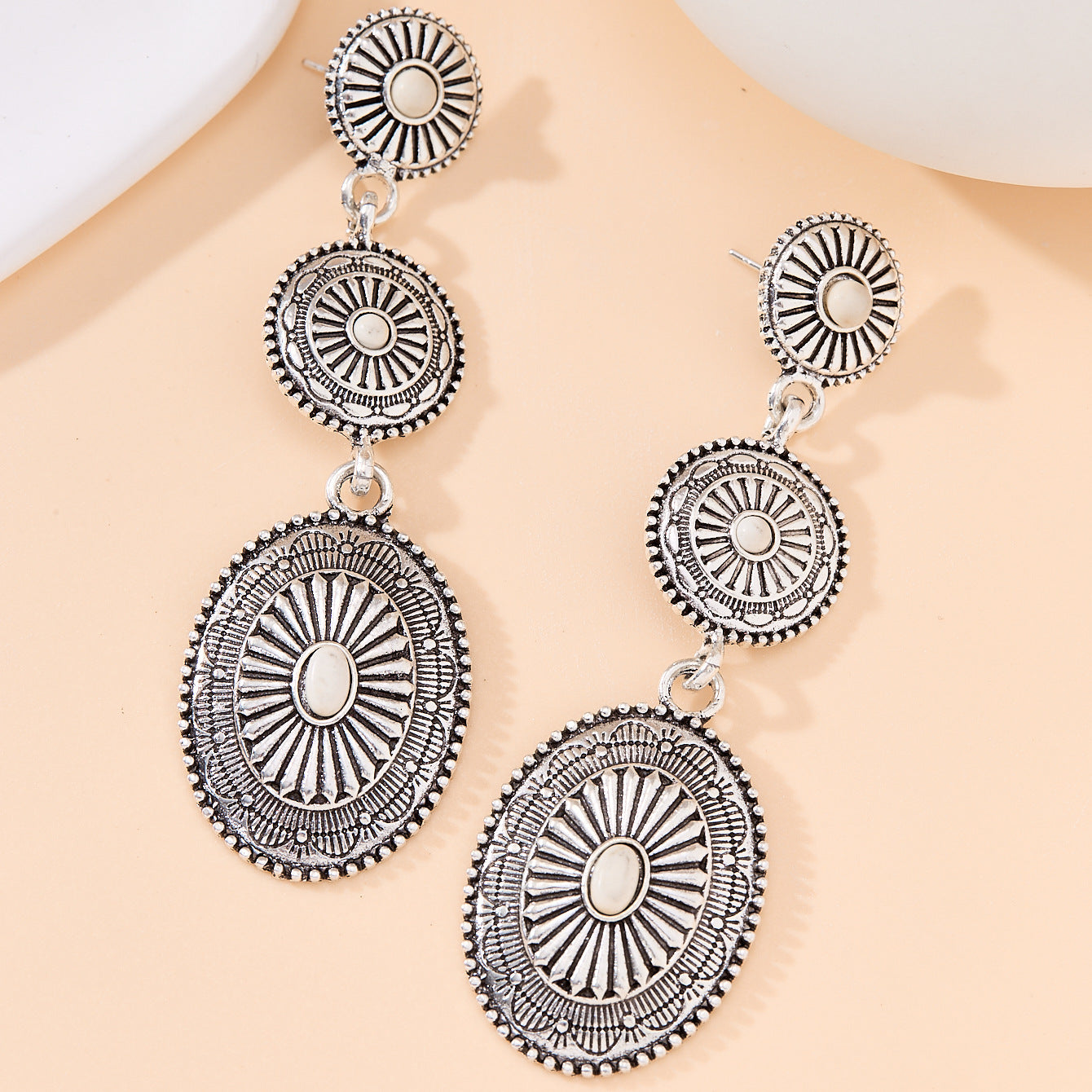 Wholesale Vintage Long Drop Earrings Retro Western Ethnic Style Jewelry Accessory Everyday Wear