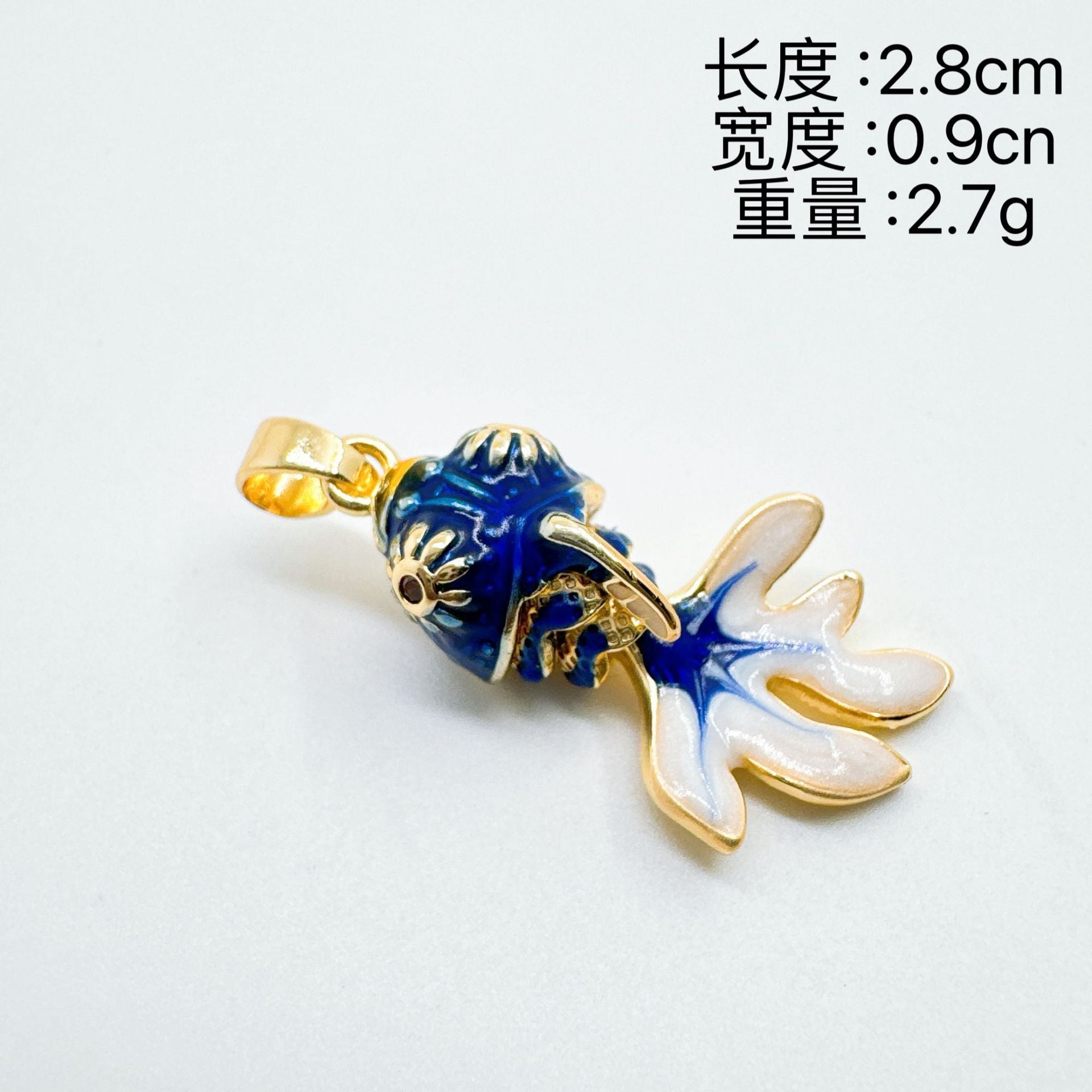 Wholesale Colorful Copper 18K Gold Plated Goldfish Pendant DIY Jewelry Accessory for Gift or Resale