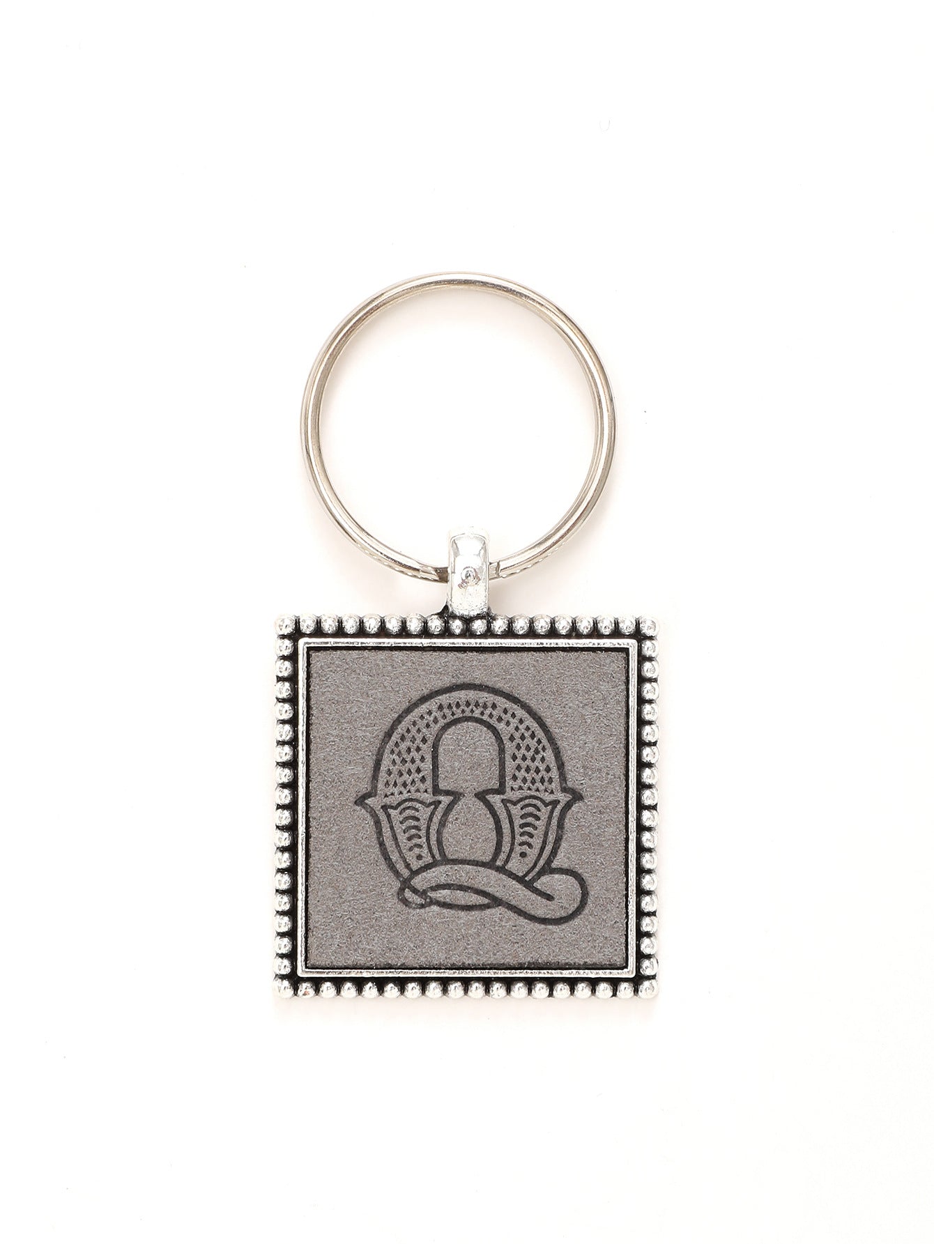 Wholesale 26 Letters Leather Embossed Keychain