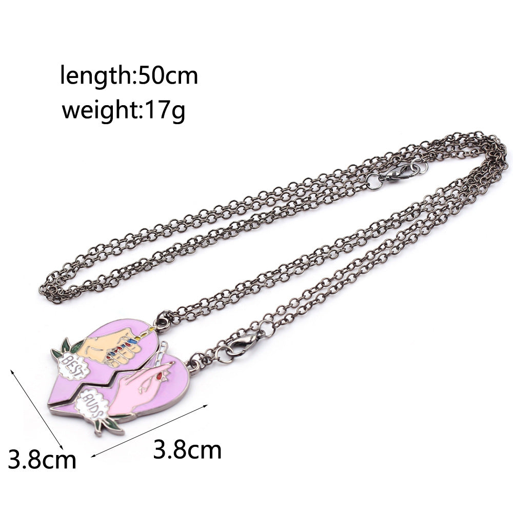 Wholesale  Two-Piece Heart Cigarette Lighter Alloy Oil Drop Pendant Necklace