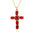 Wholesale  micro inlaid zircon necklace multi-color cross pendant hip hop necklace