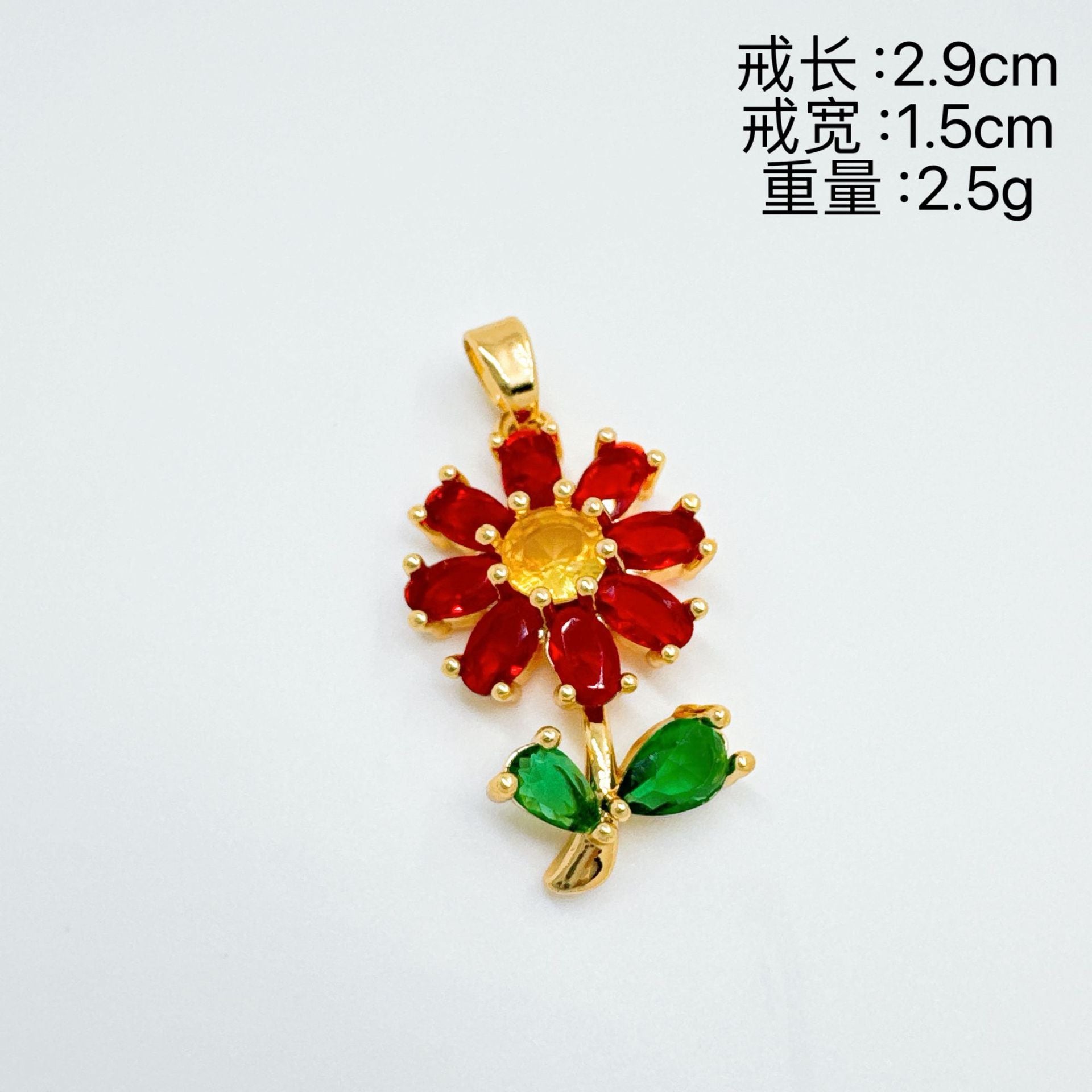 Wholesale Gold Plated Copper Zircon Necklace Sweet Cool Flower Pendant Boutique Resale