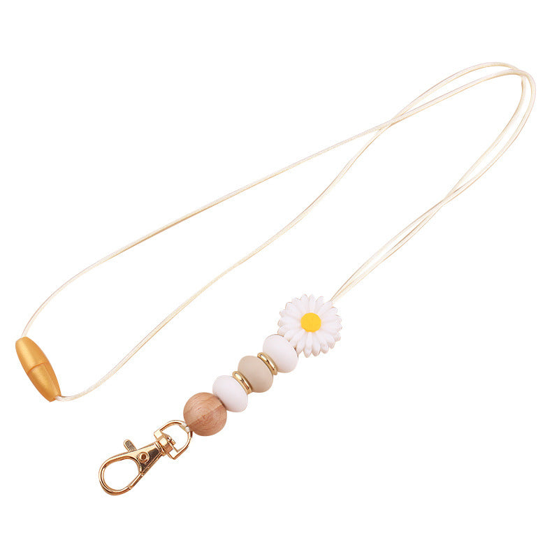 Wholesale Silicone Bead Breast Card Snap Beaded Keychains Necklaces