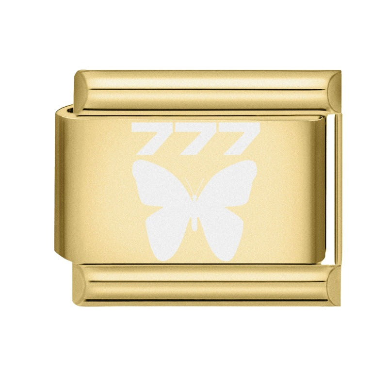 Wholesale 9mm Italian Charm Starter Bracelets DIY square Single Section Creative Stainless Steel Composable Bracelet