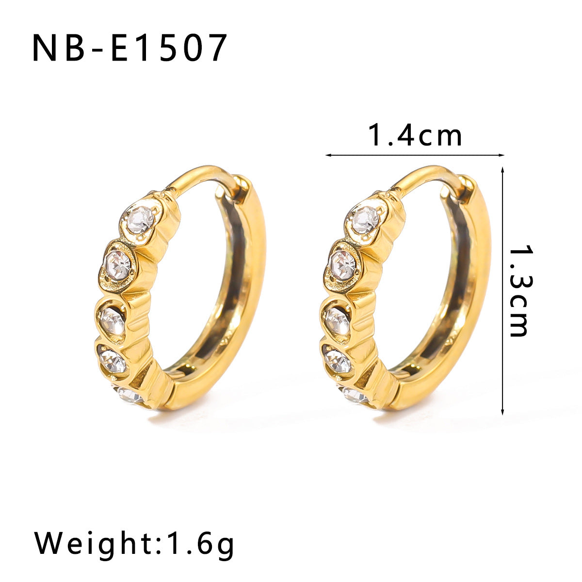 Wholesale  Stainless Steel Earrings 18K Gold Earrings Set