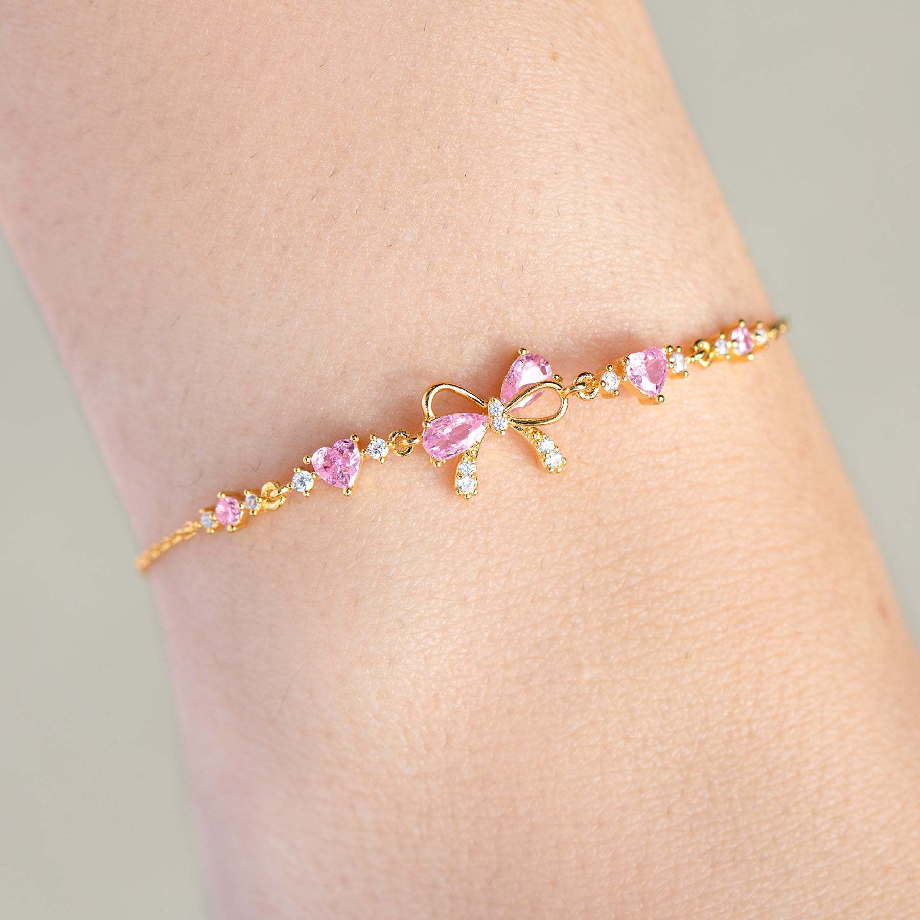 Wholesale cute bracelet love zircon Bow Festival bracelet
