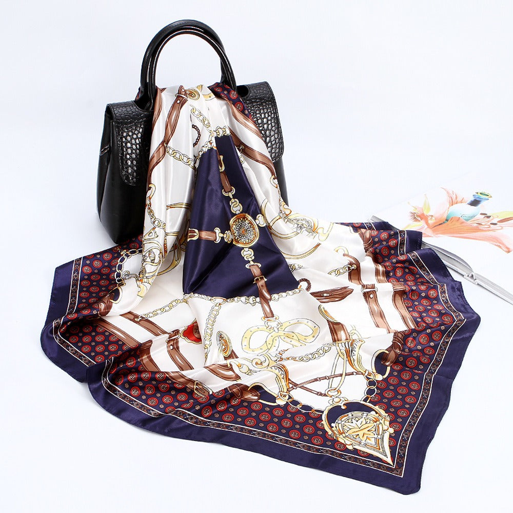 Wholesale 90cm Printed  Silk Women' s Large Square Scarf