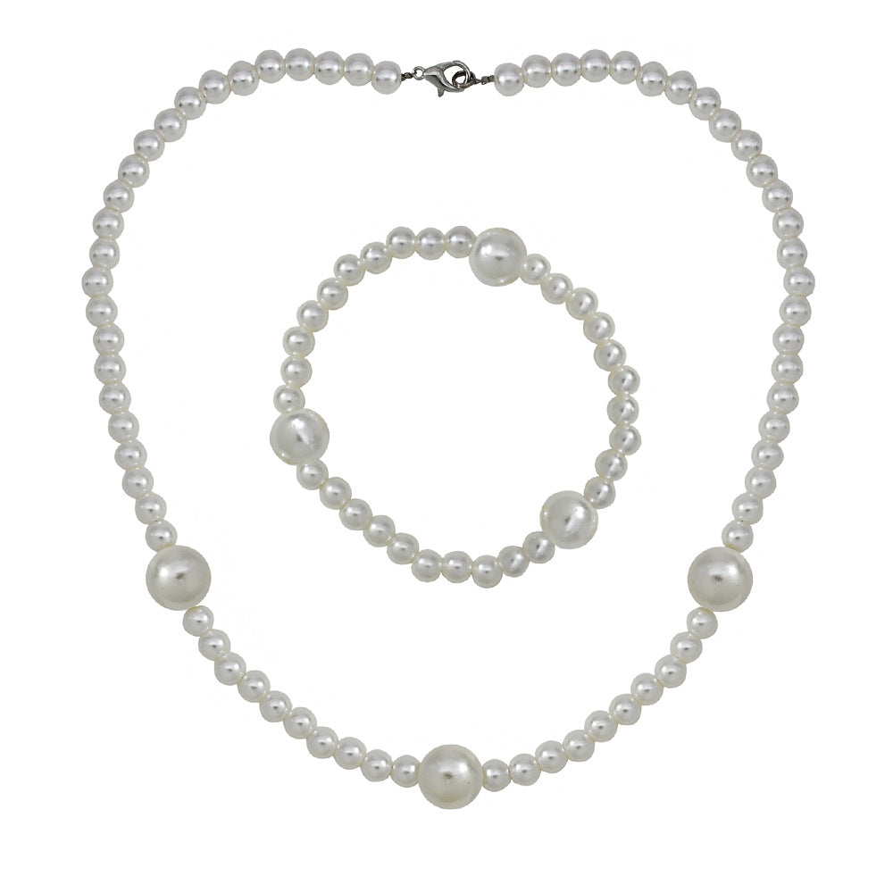 Wholesale Vintage Ethnic Pearl Necklace Bracelet Set Boutique Resale Handmade Jewelry