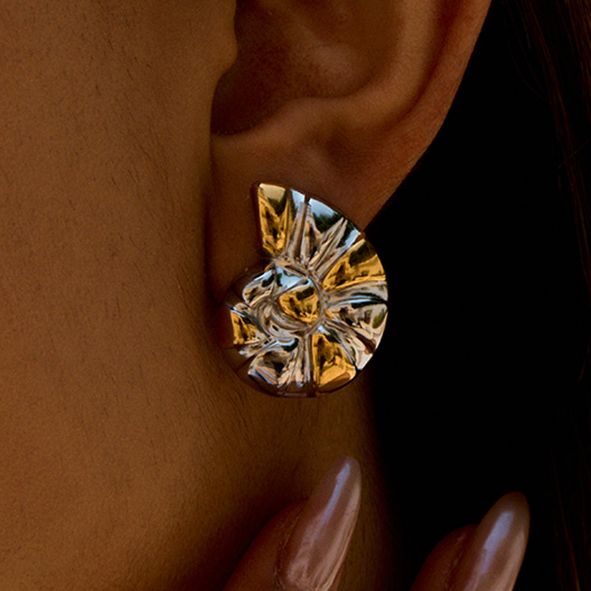 Wholesale  18K Gold Stainless Steel Gold and Silver Earrings