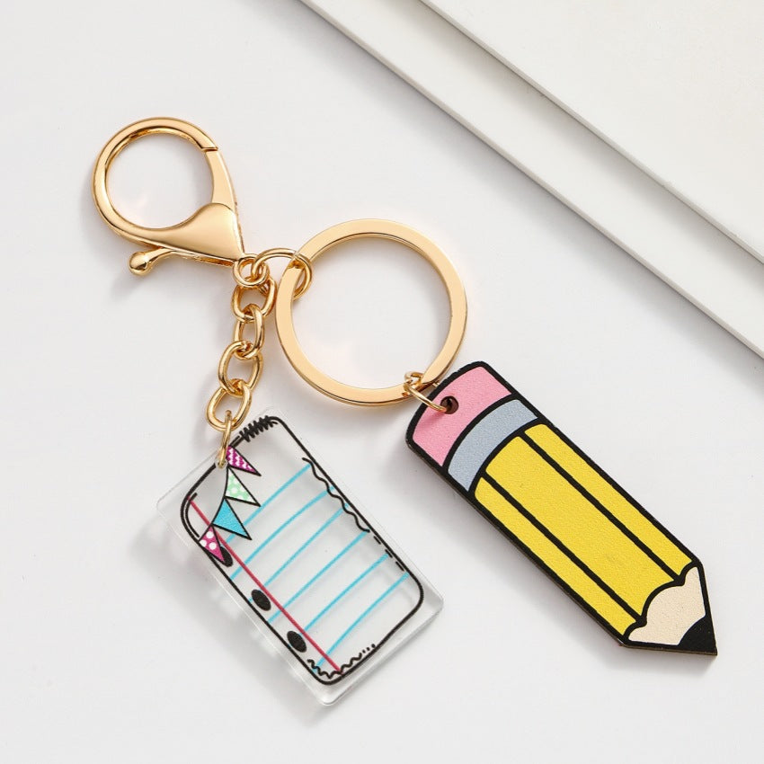Wholesale Graduation Season Book Pencil Keychains ACC-KC-RongRui006