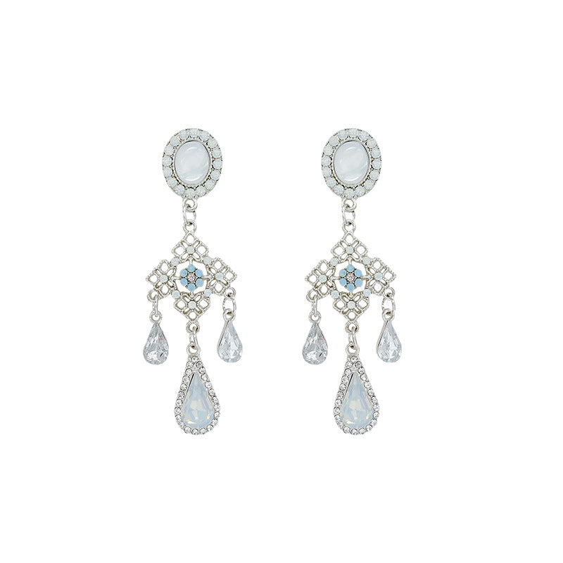 Wholesale Super Flash Water Drop Zircon Earrings