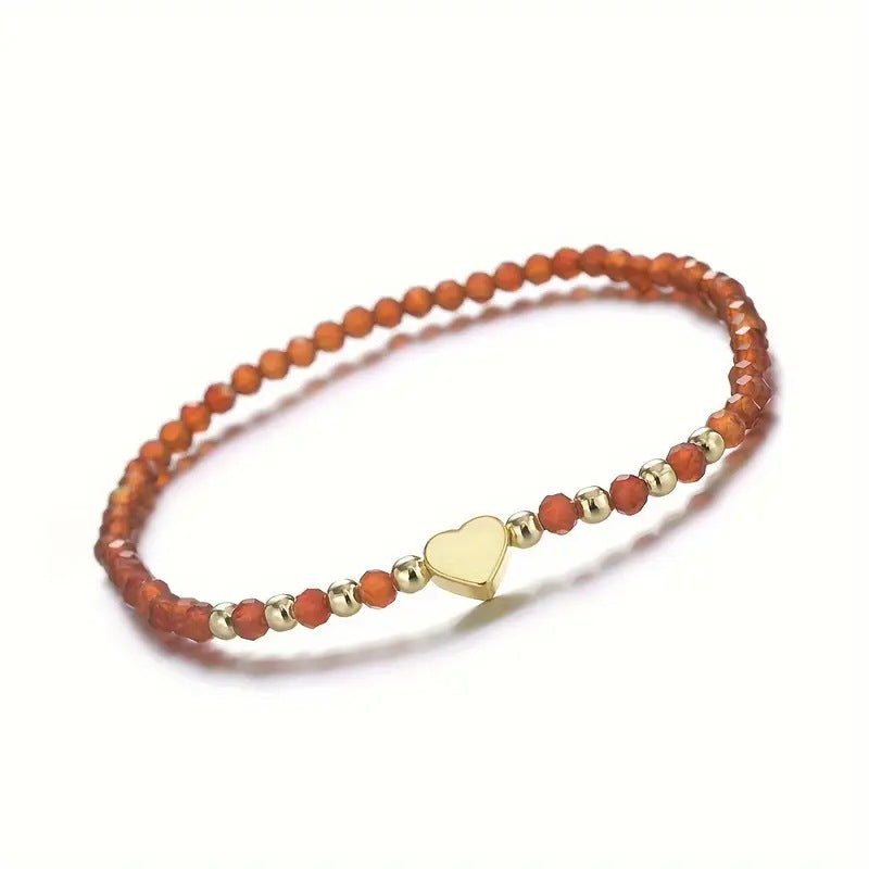 Bracelet à facettes à cristal naturel en gros bracelet Couple Bracelet