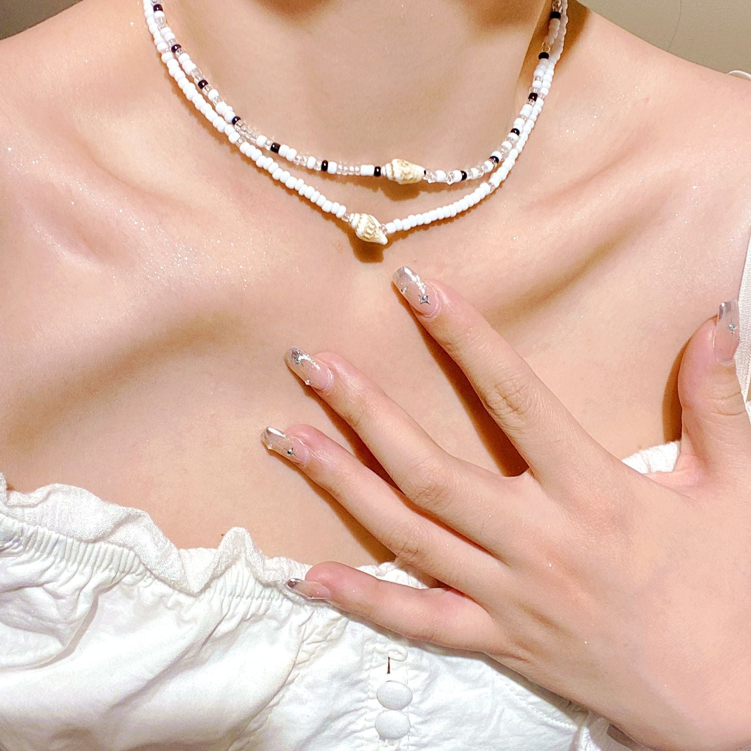 Wholesale  Natural Stone Shell Necklace