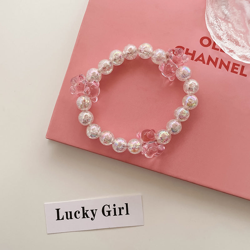 Wholesale cute crystal bear pearl hairband