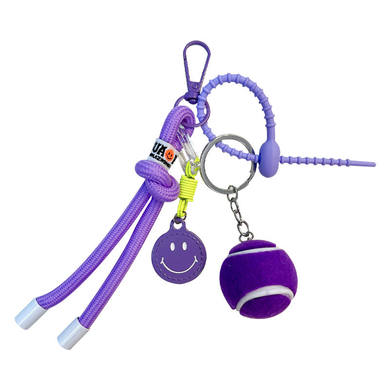Wholesale Acrylic Tennis Tassel Keychain - Trendy Car Key Accessory for Everyday Use