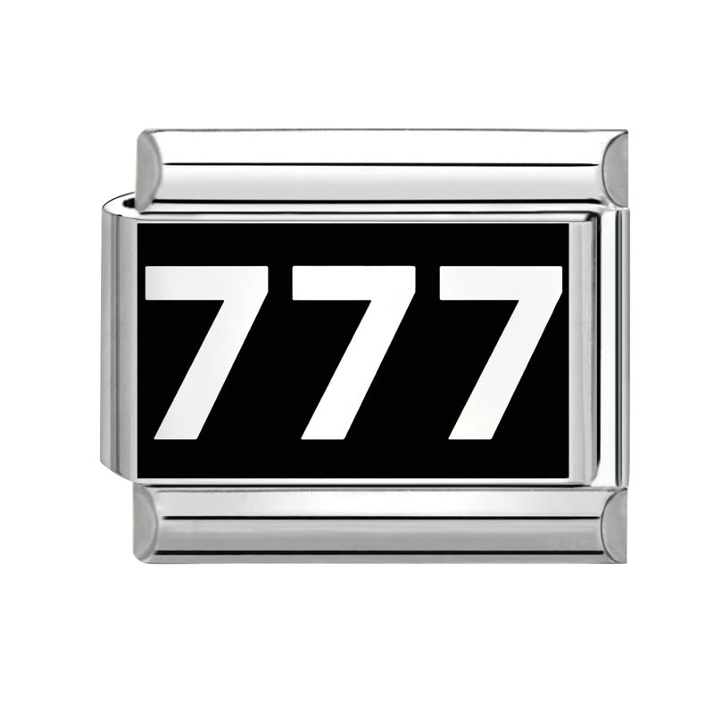 Wholesale  Italian Charm Bracelet 9mm DIY Splicing Removable Black and White Series Stainless Steel Composable Bracelet