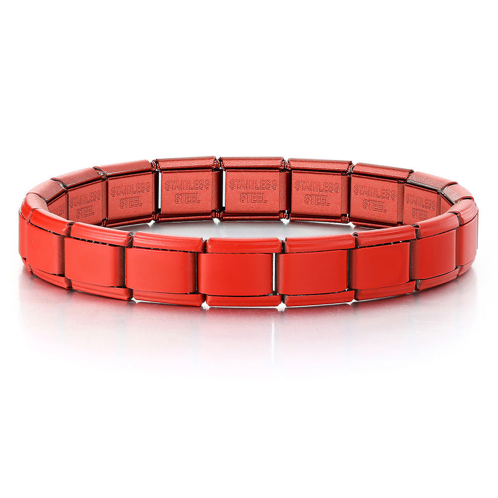 Wholesale Matte Electroplated Modular Stainless Steel Bracelet Stylish Fashion Accessory Gift For Boutique Resale