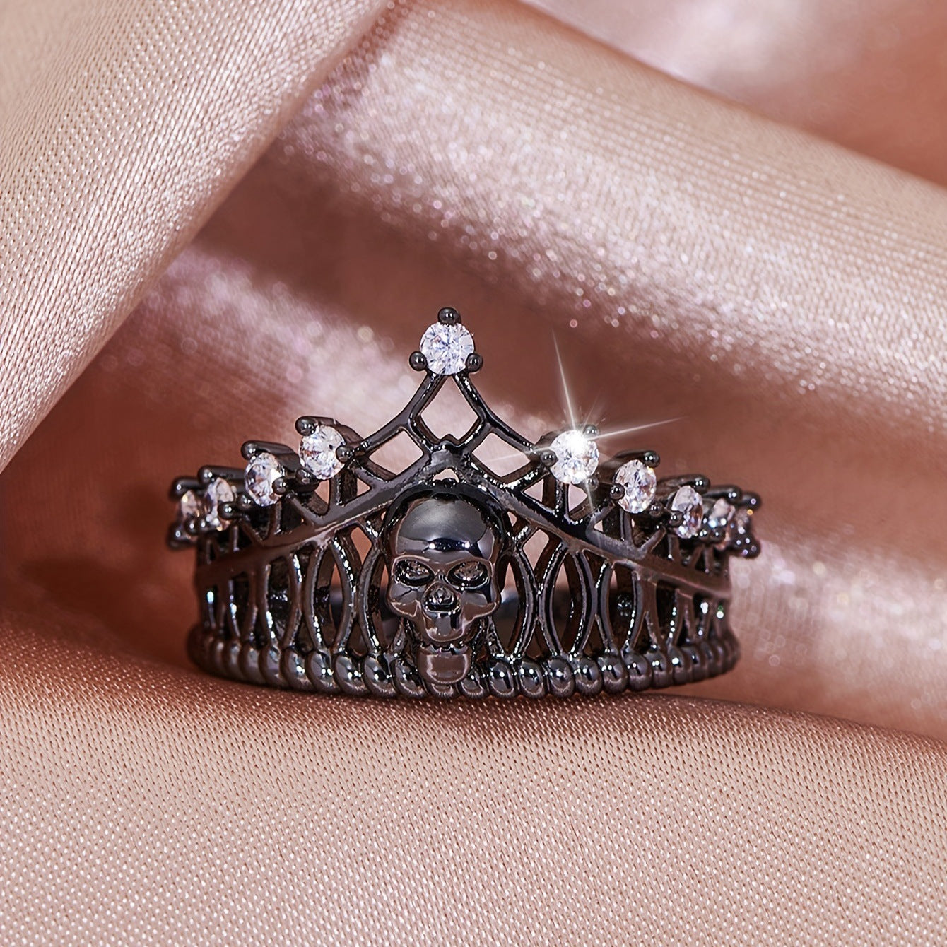 Wholesale  Skull Crown Ring  Personality Light Luxury Rings