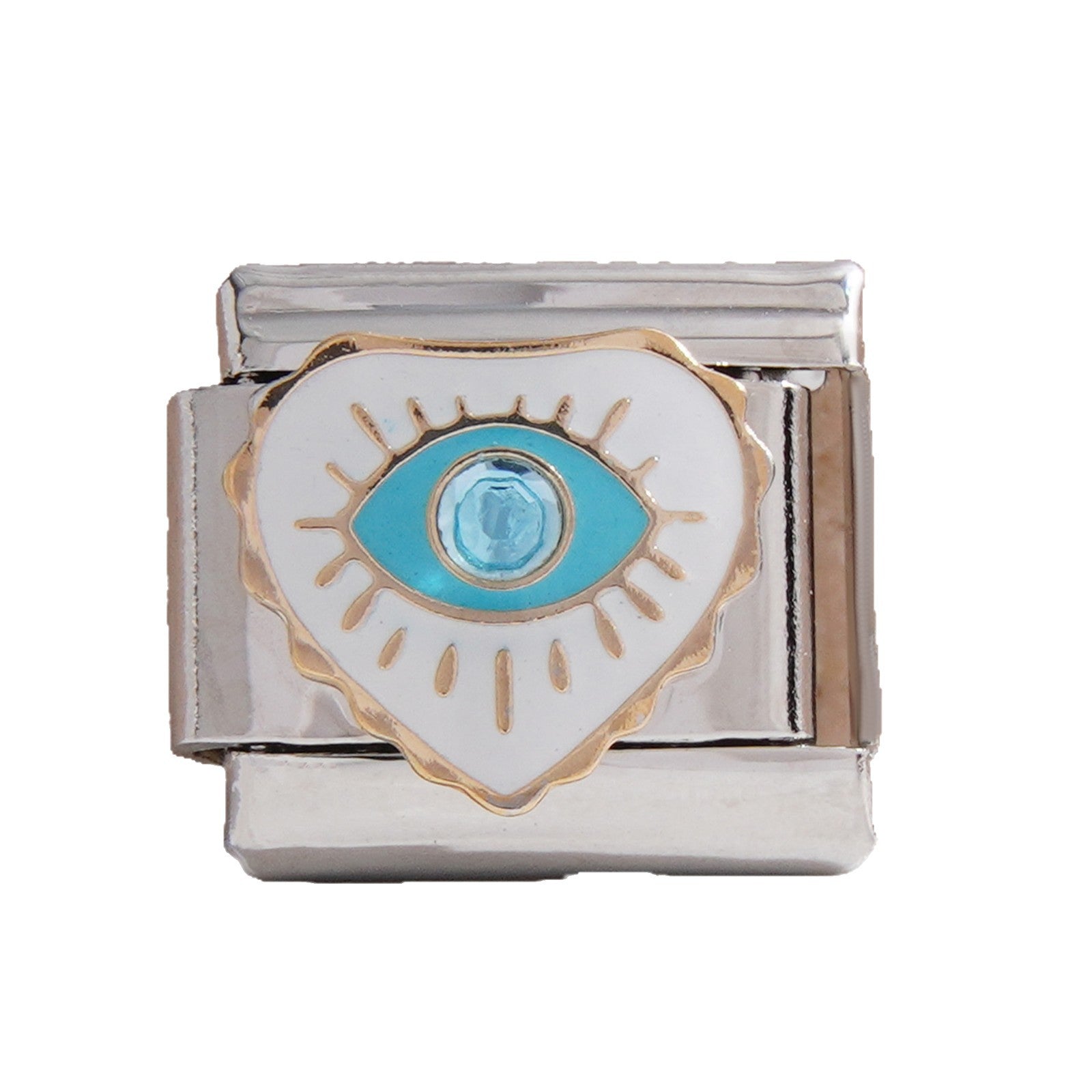 Wholesale Italian Charm Bracelet 9mm DIY Splicing Removable Eyes Cherry Stainless Steel Composable Bracelet