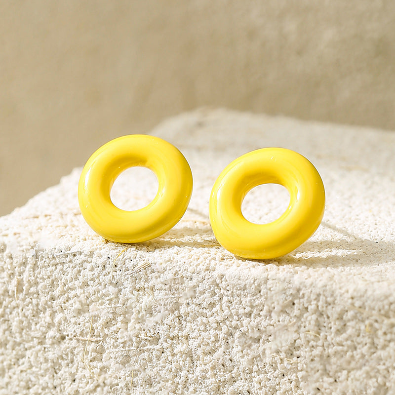 Wholesale Oil-drip painted earrings