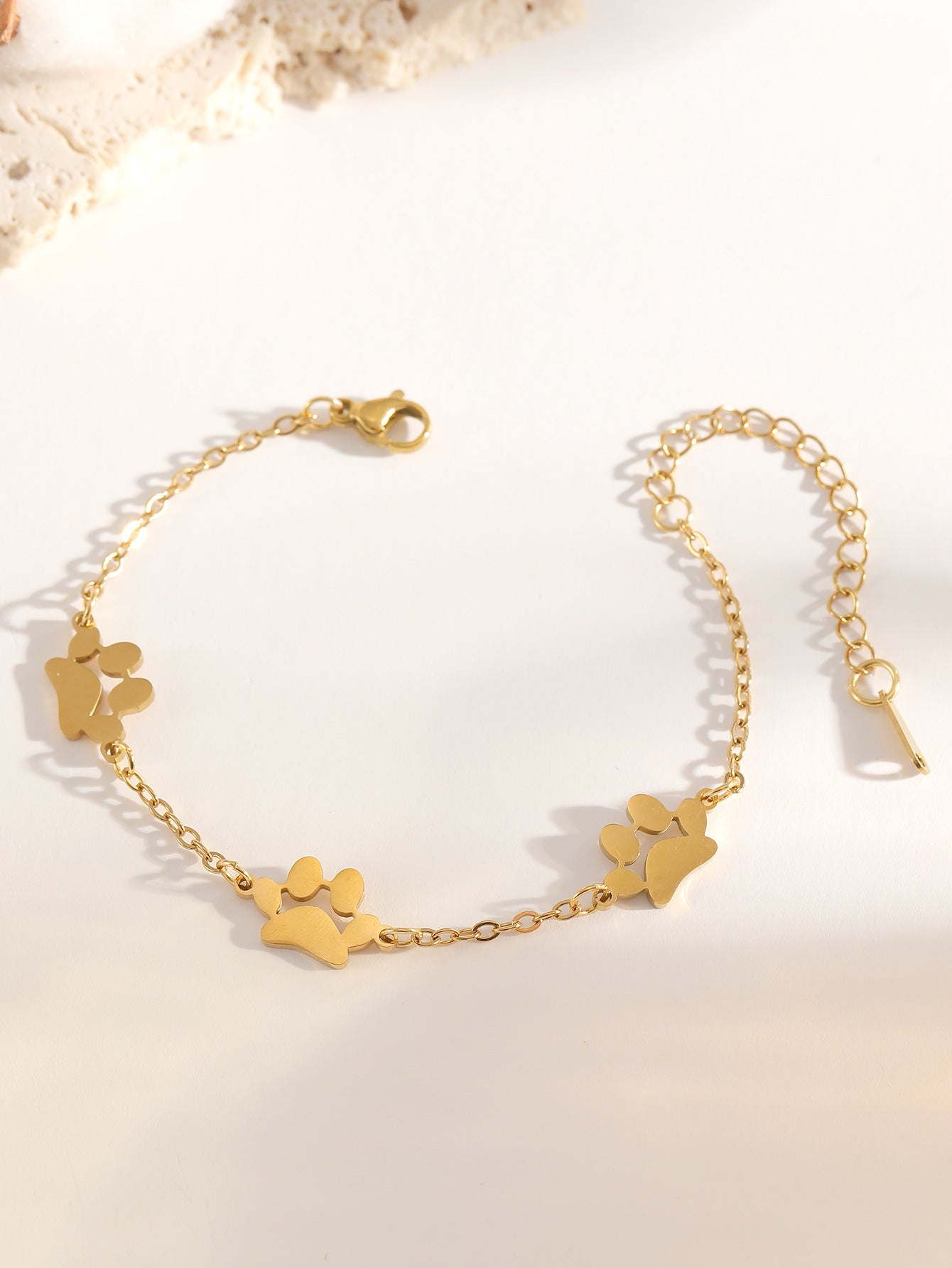 Wholesale Stainless steel pet paw print bracelet