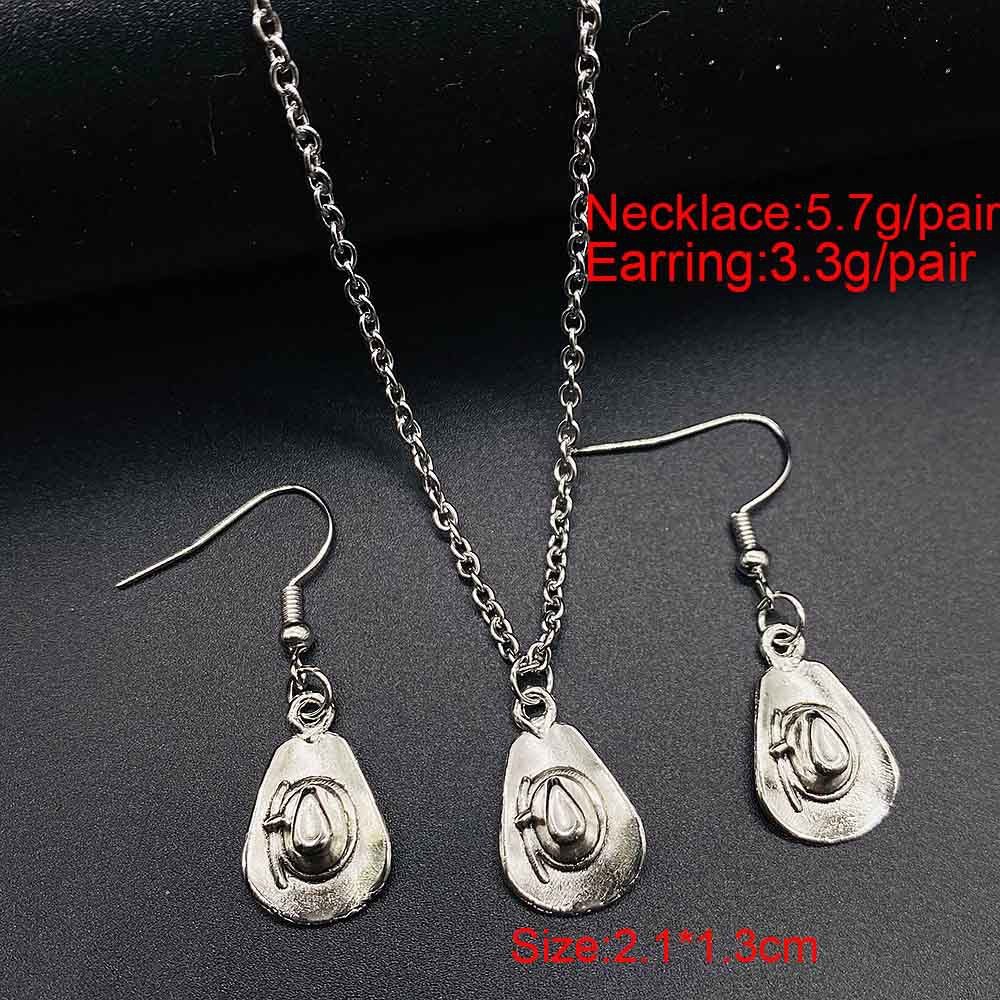 Wholesale Trendy Western Turquoise Cactus Cattle Head Earrings &  Necklace Set Jewelry Accessory