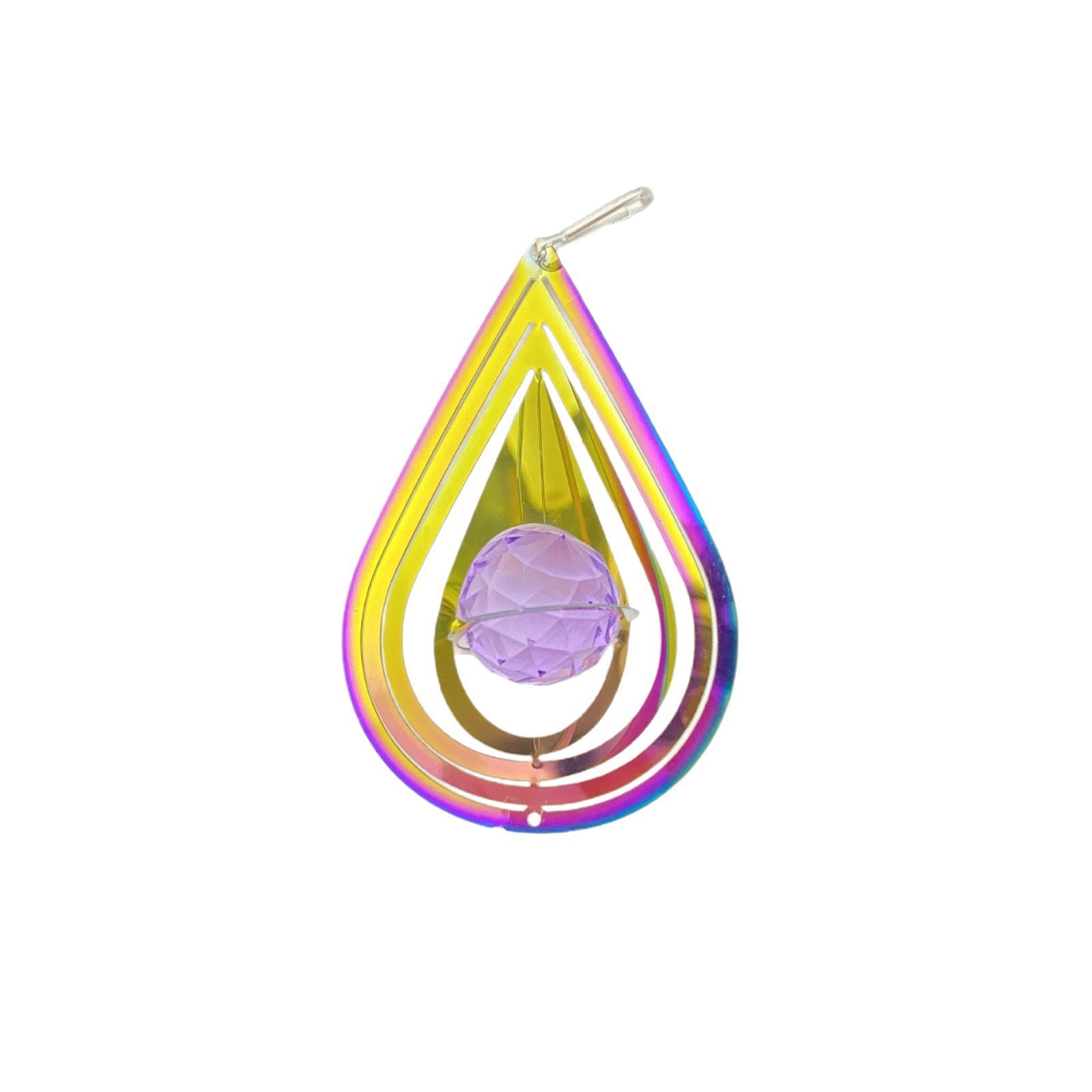 Wholesale Metallic Colorful Rotating Water Drop Wind Chime