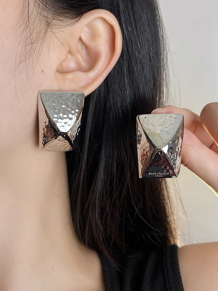 Wholesale  geometric square large earrings