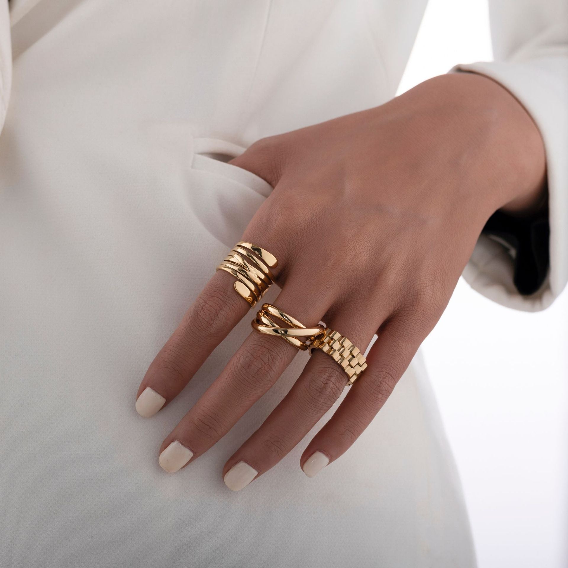 Wholesale  Retro Exaggerated All-match Titanium Steel Ring