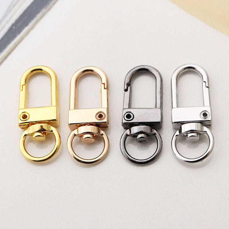 Wholesale hardware accessories rotating dog buckle keychain