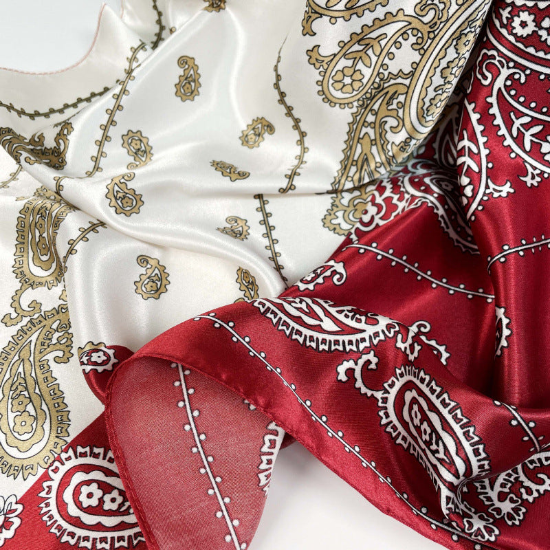 Wholesale 90-Color Satin Head Scarf Square Scarf