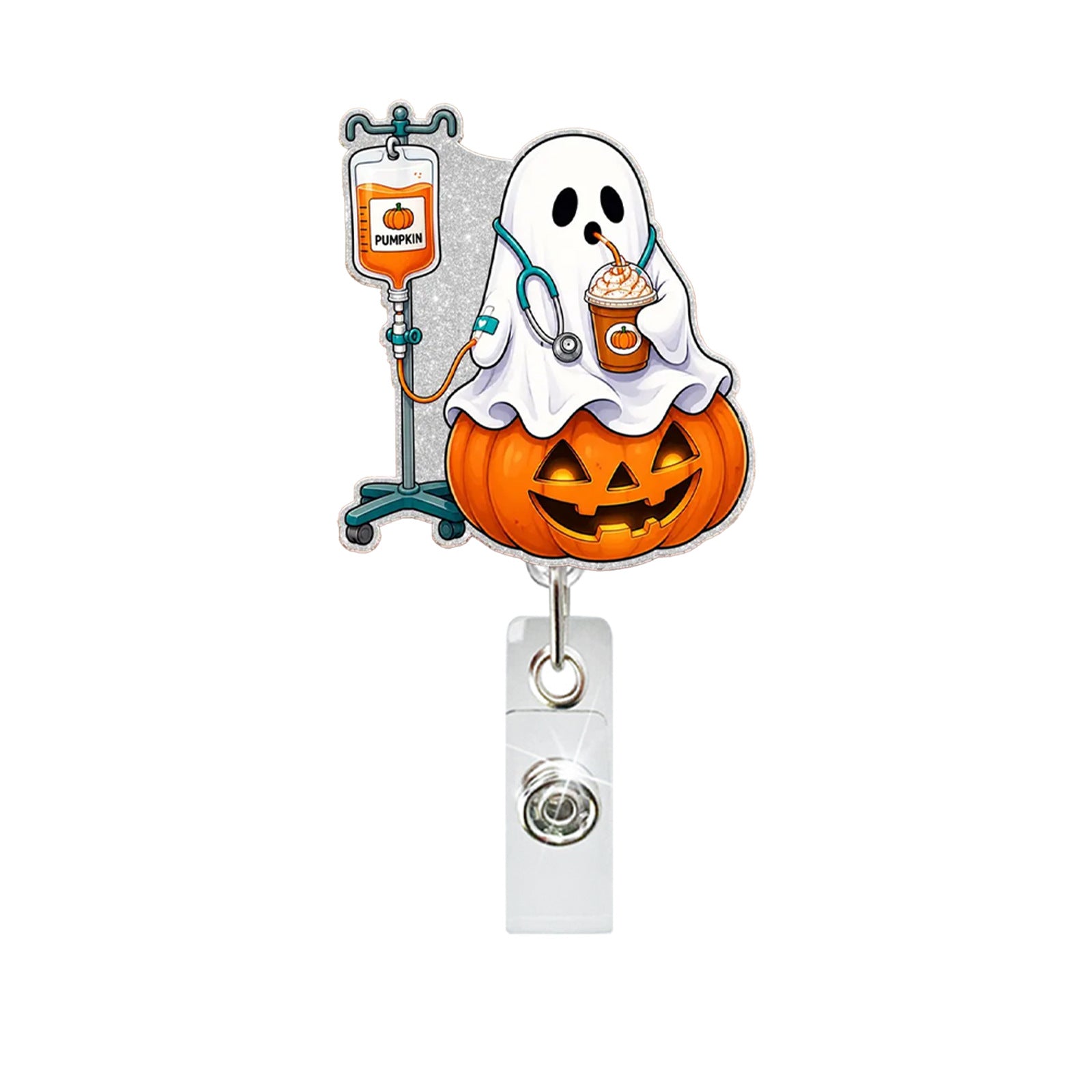 Wholesale  Silly Goose Acrylic Badge Reel - Rotating ID Holder with Alligator Clip for Office or Keychain