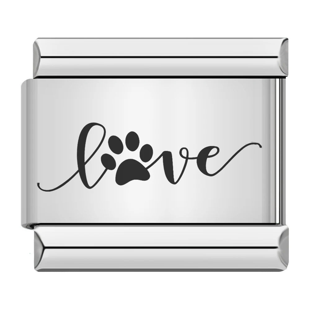 Wholesale 9mm Italian Charm Starter Bracelets DIY square Single Section Creative Stainless Steel Composable Bracelet