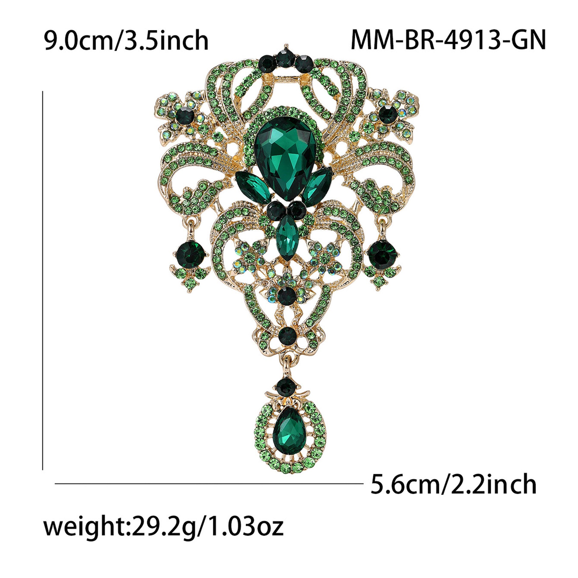 Wholesale Royal Palace Gold Alloy Brooch Pin With Glass Women S Fashion Jewelry Accessory Resale