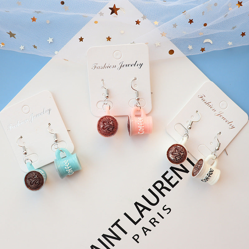 Wholesale  Stereo Coffee Cup Earrings